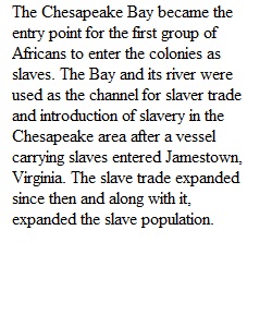 The Introduction of Slavery
